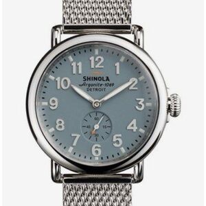 Shinola Runwell 41mm Quartz Watch – Stainless Steel Mesh Bracelet